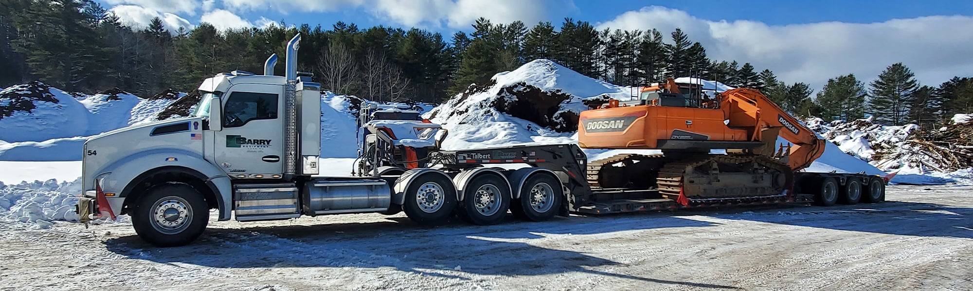 Barry Equipment Day Cab Pulling Doosan DX225LC