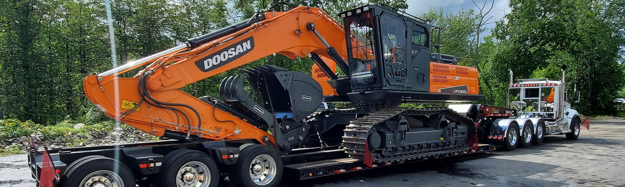 Barry Equipment Day Cab Pulling Doosan DX300LC