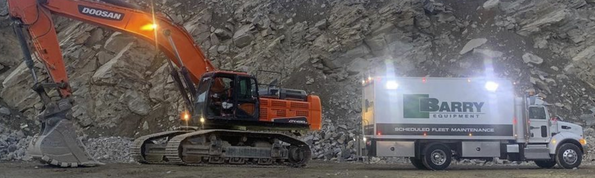 Doosan Excavator and Barry Equipment Truck